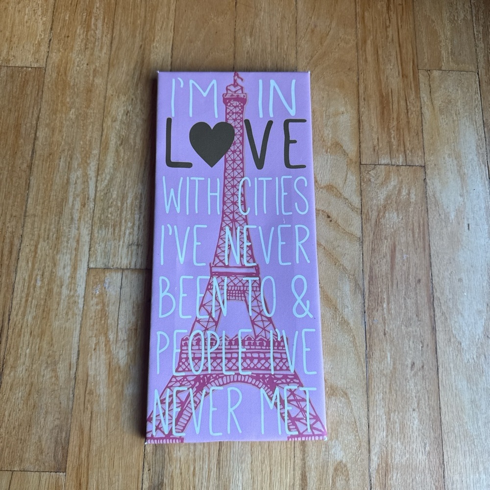 Pink Eiffel Tower Wall Art Decor